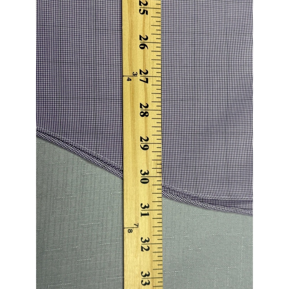 Brooks Brothers Classic Non-Iron Dress Shirt Purple White Micro Check 14.5 34 - Picture 5 of 9